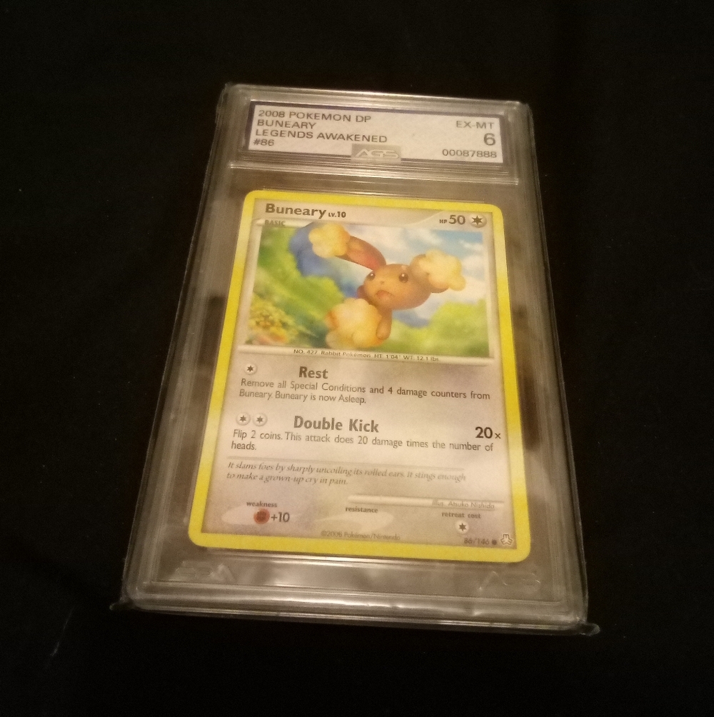 2008 Pokemon DP Buneary #86 Legends Awakened AGS 6